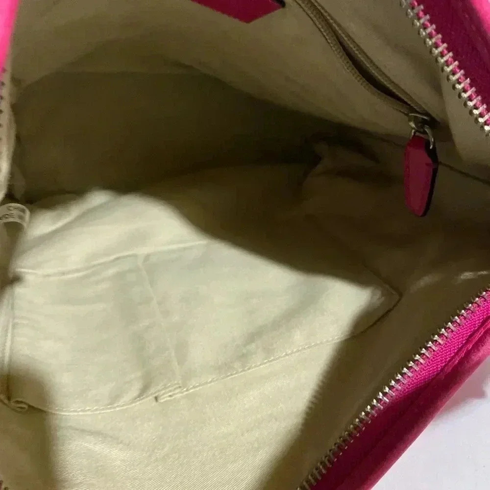 Coach pink leather bucket shoulder handbag - Picture 8 of 15